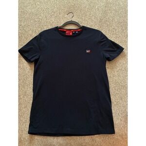 Superdry T-Shirt Men's Size Medium Navy Blue Logo Tee Short Sleeve Cotton